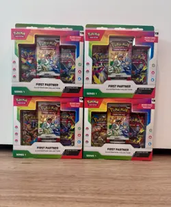Pokemon First Partner Illustration Collection Series 1 Box New Sealed 4X Set - Image 1