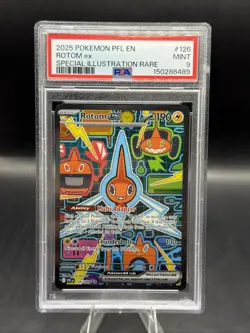 2025 POKEMON PFL EN-PHANTASMAL FLAMES SPECIAL ILLUSTRATION RARE ROTOM EX PSA 9 - Image 1