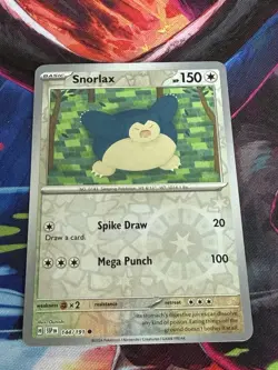 Snorlax 144/191 Sv08: Surging Sparks Reverse Holo Pokemon TCG NM pack fresh - Image 1