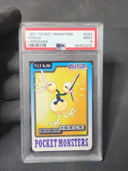 1997 Pokemon Japanese Bandai Carddass Doduo #084 Pocket Monsters PSA 9 Pokemon - Image 3