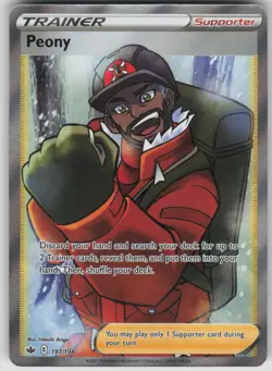 Pokemon TCG Peony (Full Art) Ultra Rare SWSH06: Chilling Reign 197/198 - Image 1