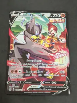 Single Strike Urshifu V TG18/TG30 Ultra Rare Trainer Gallary Pokemon TCG NM - Image 1