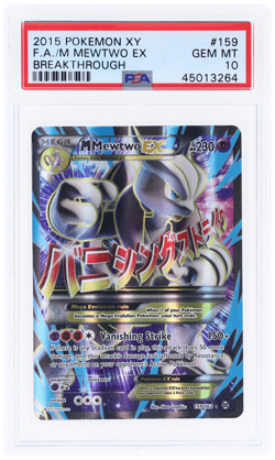 2015 Pokemon XY Breakthrough M Mewtwo Ex #159 PSA 10 - Image 1