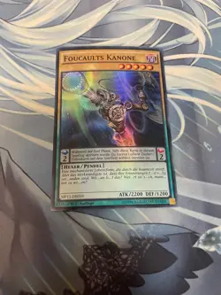 YUGIOH - FOUCAULT'S CANNON - SUPER RARE - MP15 - GERMAN - 1ST ED - Image 1