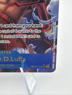 One Piece Monkey.D.Luffy (118) (Alternate Art) A Fist Of Divine Speed OP11 - Image 5
