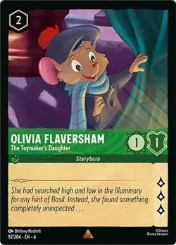 Disney Lorcana TCG Azurite Sea Olivia Flaversham The Toymaker's Daughter 92/204 - Image 1