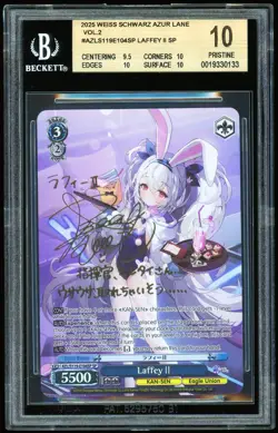 Weiss Schwarz Azur Lane Vol. 2 BGS 10 Laffey II AZL/S119-E104SP SP - Image 1