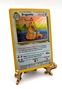 Pokemon TCG Vintage 1999 Dragonite Unlimited Holofoil Rare Card 4/62 Fossil - Image 1