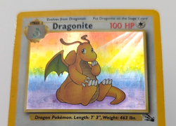 Pokemon TCG Vintage 1999 Dragonite Unlimited Holofoil Rare Card 4/62 Fossil - Image 5