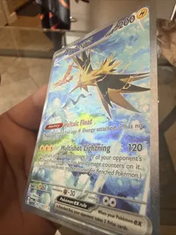 Pokemon Zapdos EX TCG Card #202/165 Scarlet & Violet 151 Series Mint Condition - Image 2