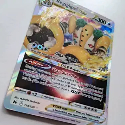 Regigigas Vstar 114/159 Crown Zenith holo rare Pokemon Card SWSH V STAR - Image 1