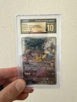 CGC Pristine 10 Japanese Pikachu 173/165 Art Rare (AR) Pokemon Card 151 - Image 2