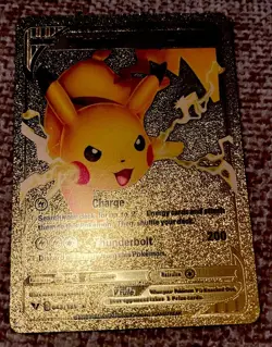 Pikachu V 043/185 HP190 Gold Foil Fan Art Pokemon Card ! Great Custom Play Card! - Image 1