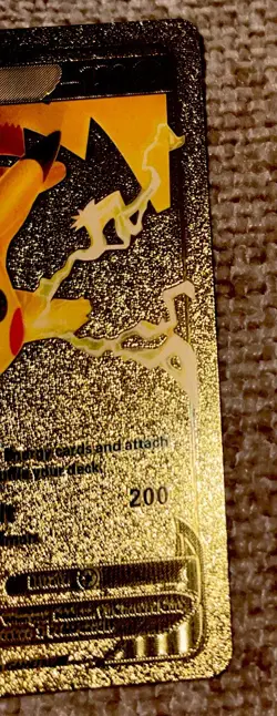 Pikachu V 043/185 HP190 Gold Foil Fan Art Pokemon Card ! Great Custom Play Card! - Image 4