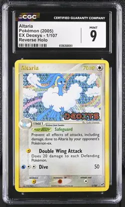 CGC 9 Altaria 2005 EX Deoxys 1/107 Reverse Holo STAMPED Pokemon Card - Image 1