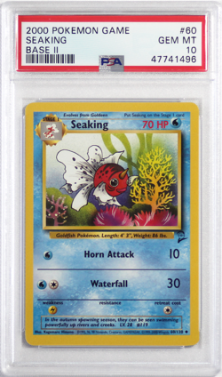 2000 Pokemon Base 2 # 60 Seaking PSA 10 Card GEM MINT! Trusted Seller! Free Ship - Image 1