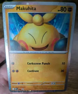 Pokemon TCG - Makuhita 068 - Black Star Promo Cosmo Holo Swirl 🍥 - NEAR MINT - Image 1