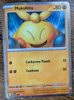 Pokemon TCG - Makuhita 068 - Black Star Promo Cosmo Holo Swirl 🍥 - NEAR MINT - Image 2