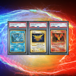 PSA 1 sequential set Articuno Zapdos Moltres holo Japanese Fossil Pokemon 1997 - Image 1