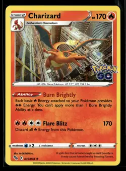 Charizard 010/078 Holofoil Pokemon GO NM - Image 1