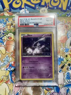 2017 Pokemon XY Mew Holo XY192 Black Star Promo PSA 8 NM-MT - Image 1
