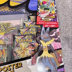 Pokemon Ascended Heroes: Mega Lucario ex Premium Poster Collection - In Hand - Image 4