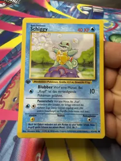 1999 POKEMON GERMAN BASE SET 1ST EDITION #63 SCHIGGY SQUIRTLE - Image 1