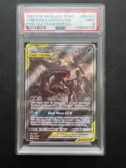 Umbreon & Darkrai GX - SM241 Sun & Moon Black Star Promo PSA 9 MINT - POKEMON - Image 1