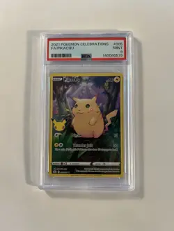 2021 Pokemon TCG Pikachu Celebrations 005/025 Full Art PSA 9 - Image 1