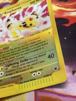 Pokemon 2002 Ampharos #2/165 Expedition Reverse Holo Rare Vintage English - Image 3