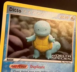 Pokemon DITTO SQUIRTLE 64/113 EX Delta Species STAMPED Reverse Holo Rare NM - Image 3
