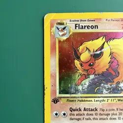 Pokemon Flareon Jungle Holo 3/64 1st Edition HP DMG - Image 3