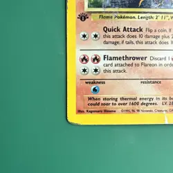 Pokemon Flareon Jungle Holo 3/64 1st Edition HP DMG - Image 5