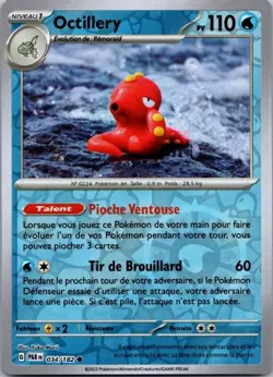 Carte Pokemon Octillery 034/182 Reverse - 2023 - Image 1