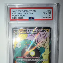 Pokemon Iono's Bellibolt ex 172/159 Journey Together Ultra Rare EX Holo PSA 10 - Image 2