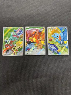 Pokemon First Partner Illustration Collection MEP Bulbasaur Charmander Squirtle - Image 1