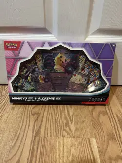 Mimikyu ex & Alcremie EX - Premium Pokemon Collection Box - Sealed In Hand - Image 1