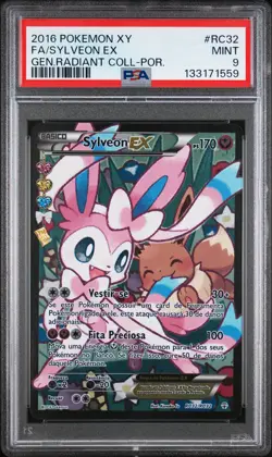 2016 POKEMON XY GENERATIONS RADIANT COLL PORTUGUESE FULL ART/SYLVEON EX PSA 9 - Image 1