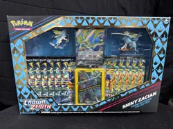 Pokemon Crown Zenith Shiny Zacian Premium Figure Collection Box 11 Booster Packs - Image 1