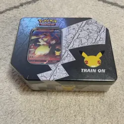 Pokemon Celebrations Lance’s Charizard V Tin Big 25th Anniversary (6 Packs) READ - Image 1