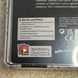 Pokemon Celebrations Lance’s Charizard V Tin Big 25th Anniversary (6 Packs) READ - Image 4