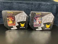 (2) Pokemon Celebrations 25th Anniversary Walgreens Tins: Sylveon, Charizard New - Image 1