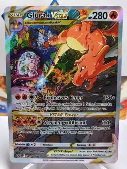 Pokemon Karte Glurak Vstar SWSH262 Black Star Promo Near Mint Deutsch - Image 1