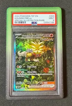 Pokemon TCG Gouging Fire 204/162 Temporal Forces Special Illustration Rare PSA 9 - Image 1
