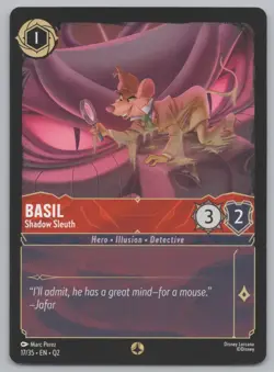 Disney Lorcana - Palace Heist 17/35 Basil - Shadow Sleuth - Image 1