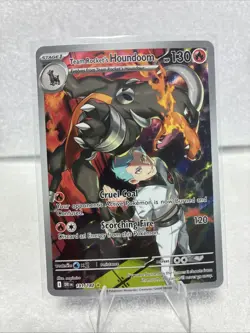 TEAM ROCKETS HOUNDOOM 191/182 LP ILLUSTRATION RARE DESTINED RIVALS POKEMON CARD - Image 1