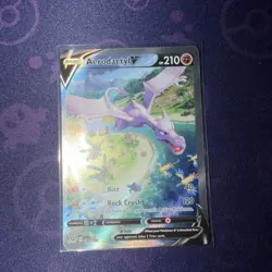 Pokemon Aerodactyl V 180/196 Alt Art Holo Rare 2022 Lost Origin TCG Card - Image 1