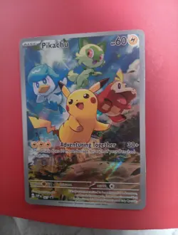 Pokemon Card TCG Pikachu 027 Scarlet & Violet Black Star Promo Holo Rare NM/VLP - Image 1