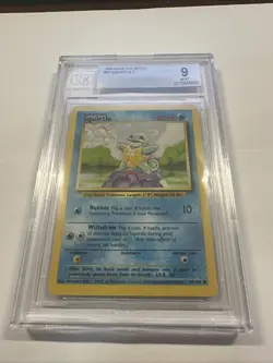 1999 POKEMON BASE SET UNLIMITED #63 SQUIRTLE BGS 9 Card - Image 1