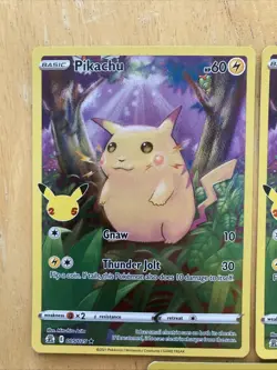 Pokemon TCG: Lot Of 3 Pikachu 005/025 Full Art Celebrations - Image 2